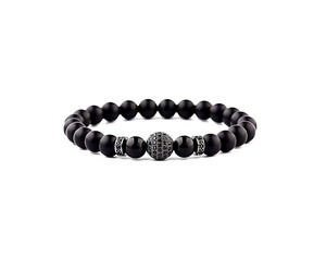 🔴 Bracelet - Black Rhodium Globe Pavé Shambala